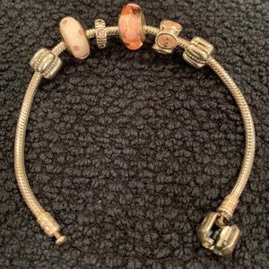 Pandora classic bracelet with charms